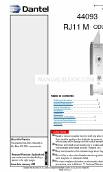 Dantel 44093 インストレーション＆オペレーションマニュアル