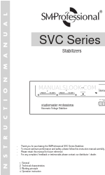 AUDIOPLUS SMProfessional SVC Series Instruction Manual