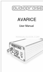 audiopraise AVARICE Manual do utilizador