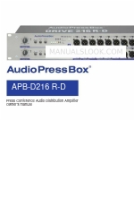 AudioPressBox APB-D216 R-D オーナーズマニュアル