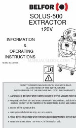 BELFOR SOLUS-500 Information & Operating Instructions