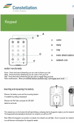 Constellation Keypad Manual do produto