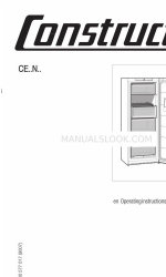 CONSTRUCTA Fridge Руководство по эксплуатации