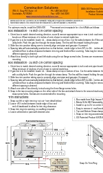 Construction Solutions DBX1000 Installation And Product Manual