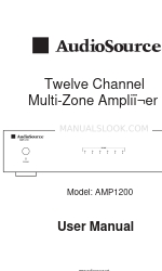 AudioSource AMP 1200 Kullanıcı Kılavuzu