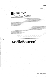 AudioSource AMP ONE Gebruikershandleiding