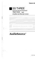 AudioSource SS THREE Owner's Manual