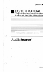 AudioSource EQ 10 Owner's Manual