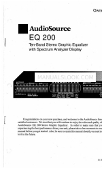 AudioSource EQ 200 オーナーズマニュアル