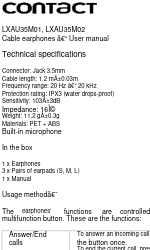 Contact LXAU35M01 사용자 설명서