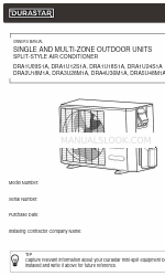 DURASTAR DRA1U09S1A Руководство пользователя