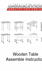 DURASTEEL Cart Table w/ Cart Legs and U-Shaped Bracing Montaj Talimatları Kılavuzu