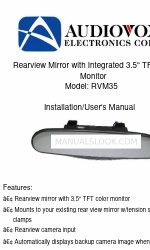 Audiovox RVM35 インストレーション＆ユーザーマニュアル