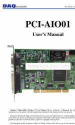 DAQ system PCI-AIO01 Manuel de l'utilisateur