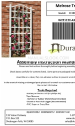 DuraTrel Melrose Trellis 11191 Інструкція з монтажу