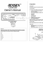 Audiovox Jensen CD4720 - AM/FM/CD Receiver With Detachable Face Kullanıcı El Kitabı