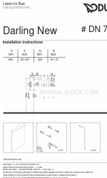 DURAVIT Darling New DN 7255 Instructions d'installation