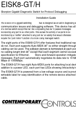 Contemporary Controls CTRLink EISK8-GT/H Manual de instalación