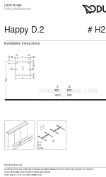DURAVIT Happy D.2 H2 7696 매뉴얼