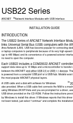 Contemporary Controls ARCNET USB22-CXB Panduan Instalasi