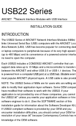 Contemporary Controls USB22 Series Manual de instalación