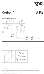 DURAVIT Ketho.2 K2 7073 Instrucciones de montaje