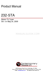 Contemporary Research 232-STA Manual do produto