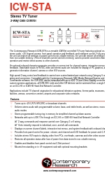 Contemporary Research ICW-STA Specificaties