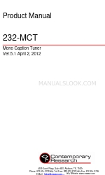 Contemporary Research 232-MCT Produkthandbuch