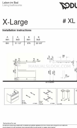 DURAVIT XL 6516 Manuel d'instructions d'installation