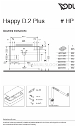 DURAVIT Happy D.2 Plus HP 4971 Инструкции по монтажу