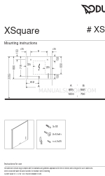 DURAVIT XSquare XS 7013 Instrucciones de montaje