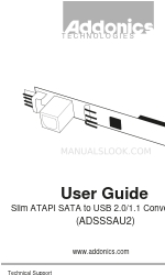 Addonics Technologies ADSSSAU2 Manuel de l'utilisateur