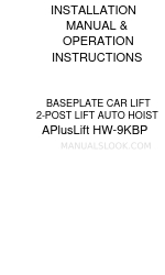 APlusLift HW-9KBP Manual de instalación e instrucciones de uso