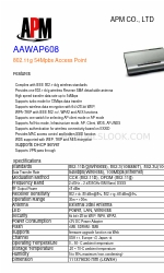 APM 802.11g 54Mpbs Access Point AAWAP608 Specifications