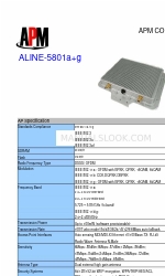 APM ALINE-5801A+G Spezifikationsblatt