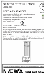 4D Concepts Boltzero Entry Hall Bench 159313 Manual