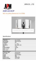 APM 802.11b+g Array Antenna for 2.4~2.5GHz AAR-2412CP 仕様