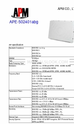 APM APE-502401abg Specification Sheet