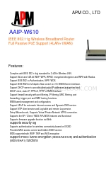 APM Wireless Broadband Router AAIP-W610 Especificaciones