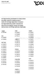 DURAVIT 700003 Mounting Instruction