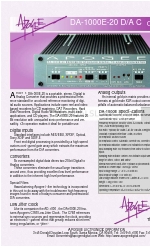 Apogee DA-1000E-20 Ficha de datos