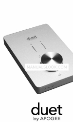 Apogee Apogee Duet Manual del usuario