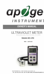 Apogee Instruments MU-250 Посібник користувача