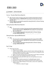 DASCO EBS-260 Procedimento de limpeza