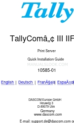 Dascom TallyCom III IIF-4 Panduan Instalasi Cepat