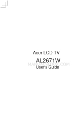 Acer AL2671W Gebruikershandleiding