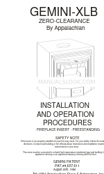 Appalachian Stove & Fabricators GEMINI-XLB 設置および操作マニュアル