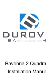 Durovin Bathrooms Ravenna 2 Quadrant MMD02 Руководство по установке