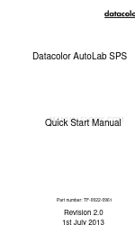 Datacolor AutoLab SPS Hızlı Başlangıç Kılavuzu